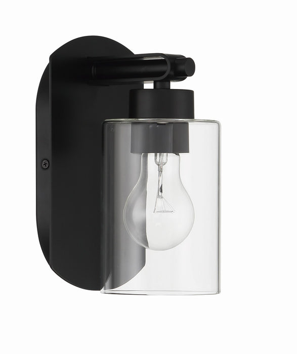 Craftmade 17605FB1 One Light Wall Sconce, Flat Black