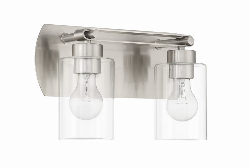 Craftmade 17614BNK2 Two Light Vanity, Brushed Polished Nickel