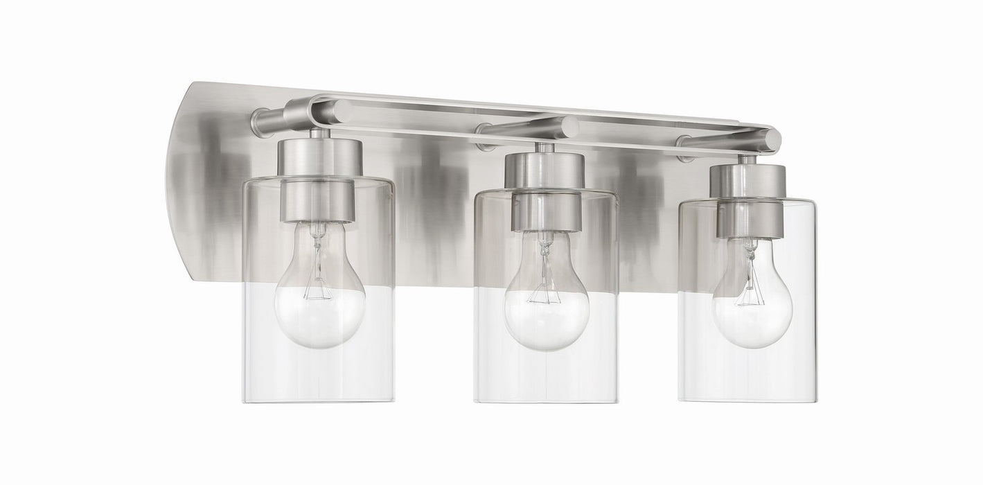 Craftmade 17621BNK3 Three Light Vanity, Brushed Polished Nickel