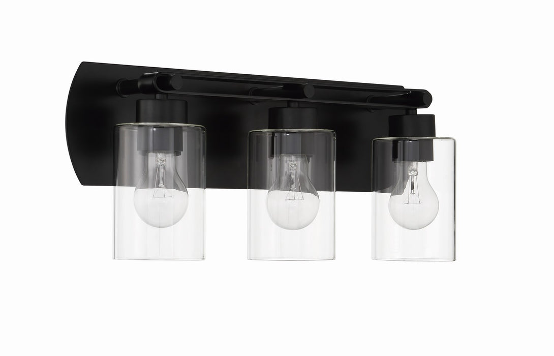 Craftmade 17621FB3 Three Light Vanity, Flat Black