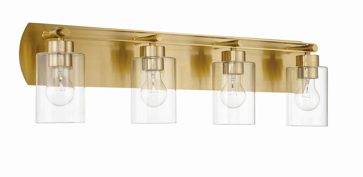 Craftmade 17631SB4 Four Light Vanity, Satin Brass