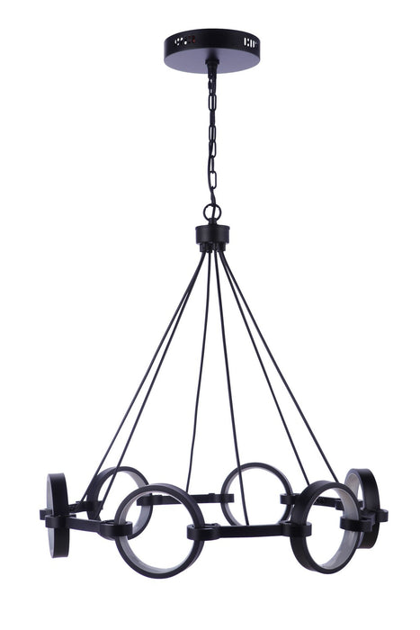 Craftmade 59326-FB-LED LED Chandelier, Flat Black