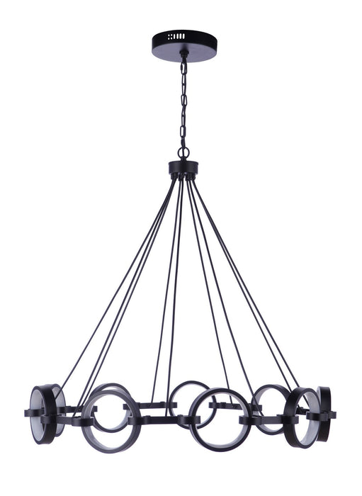 Craftmade 59329-FB-LED LED Chandelier, Flat Black