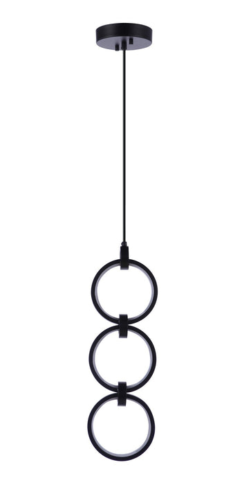 Craftmade 59393-FB-LED LED Pendant, Flat Black