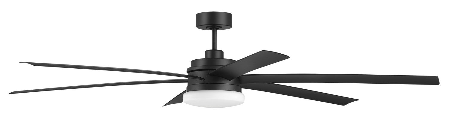 Craftmade CLZ72FB6 72"Ceiling Fan, Flat Black