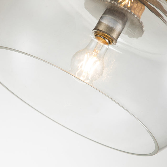 Lucas + McKearn PD1005G-1 One Light Pendant, Gold Leaf/Silver Leaf