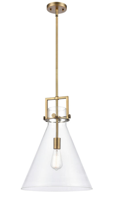 Innovations 411-1SL-BB-G411-14CL One Light Pendant, Brushed Brass