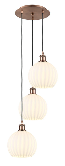 Innovations 113B-3P-AC-G1217-8WV LED Pendant, Antique Copper