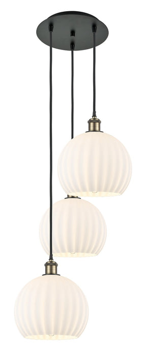 Innovations 113B-3P-BAB-G1217-10WV LED Pendant, Black Antique Brass