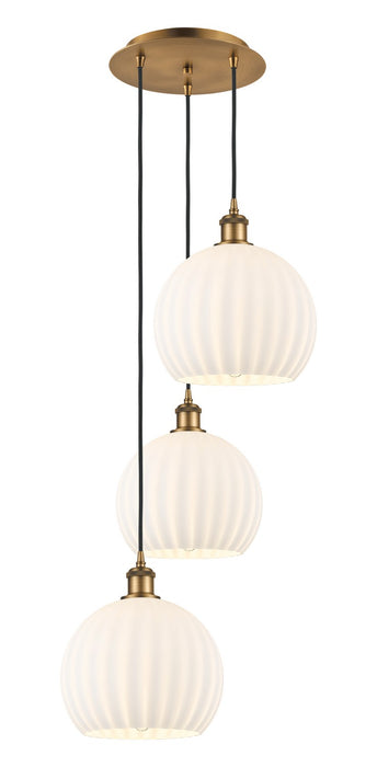 Innovations 113B-3P-BB-G1217-10WV LED Pendant, Brushed Brass