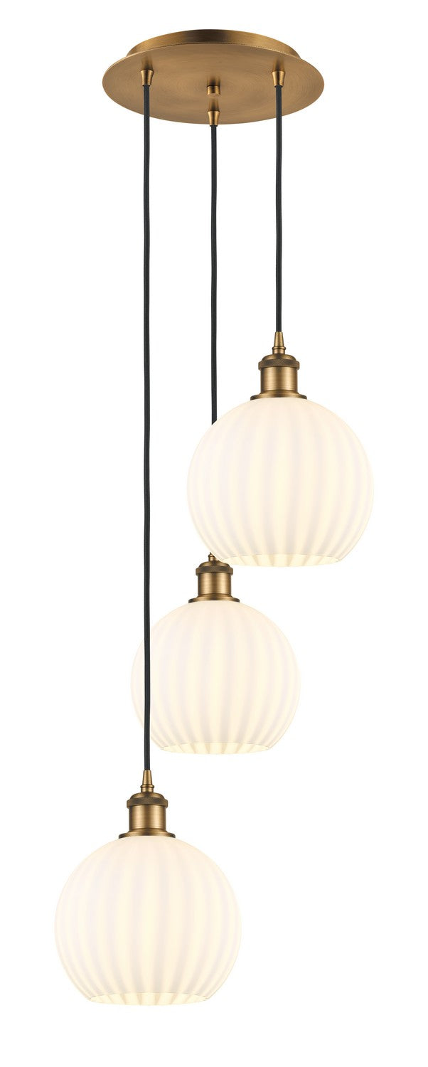 Innovations 113B-3P-BB-G1217-8WV LED Pendant, Brushed Brass