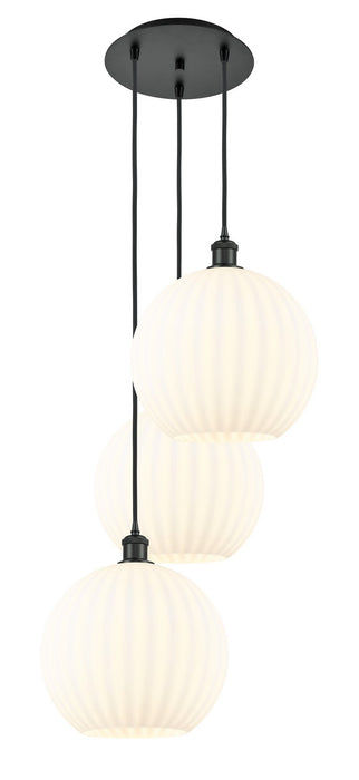 Innovations 113B-3P-BK-G1217-12WV LED Pendant, Matte Black