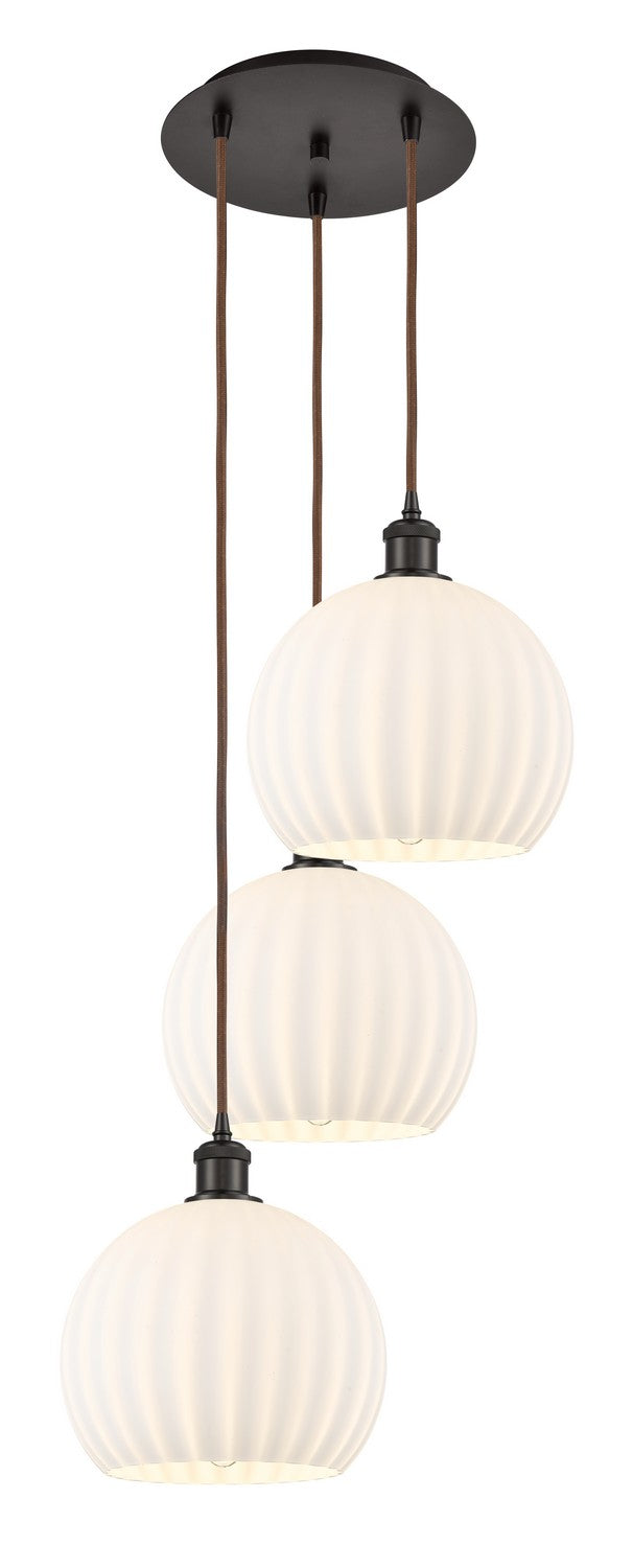 Innovations 113B-3P-OB-G1217-10WV LED Pendant, Oil Rubbed Bronze