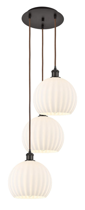 Innovations 113B-3P-OB-G1217-10WV LED Pendant, Oil Rubbed Bronze
