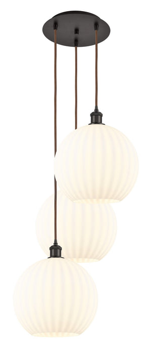 Innovations 113B-3P-OB-G1217-12WV LED Pendant, Oil Rubbed Bronze