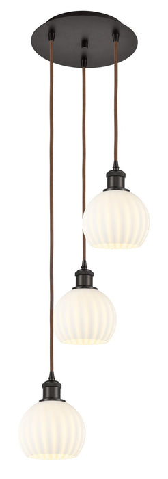 Innovations 113B-3P-OB-G1217-6WV LED Pendant, Oil Rubbed Bronze