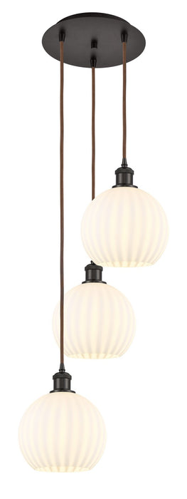 Innovations 113B-3P-OB-G1217-8WV LED Pendant, Oil Rubbed Bronze