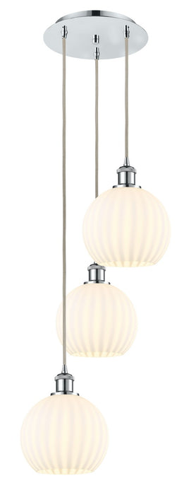 Innovations 113B-3P-PC-G1217-8WV LED Pendant, Polished Chrome