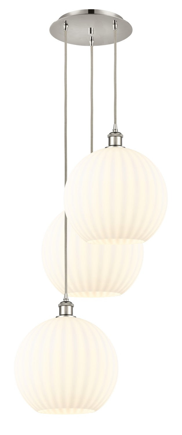 Innovations 113B-3P-PN-G1217-12WV LED Pendant, Polished Nickel