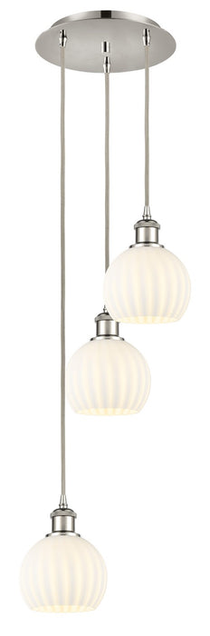 Innovations 113B-3P-PN-G1217-6WV LED Pendant, Polished Nickel
