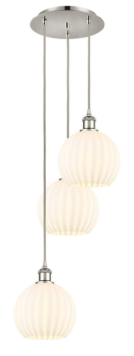 Innovations 113B-3P-PN-G1217-8WV LED Pendant, Polished Nickel