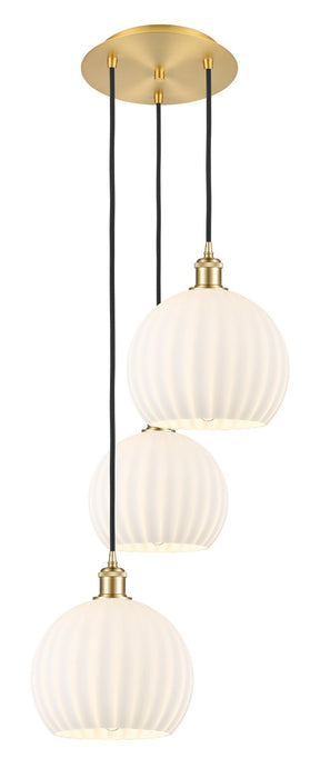 Innovations 113B-3P-SG-G1217-10WV LED Pendant, Satin Gold