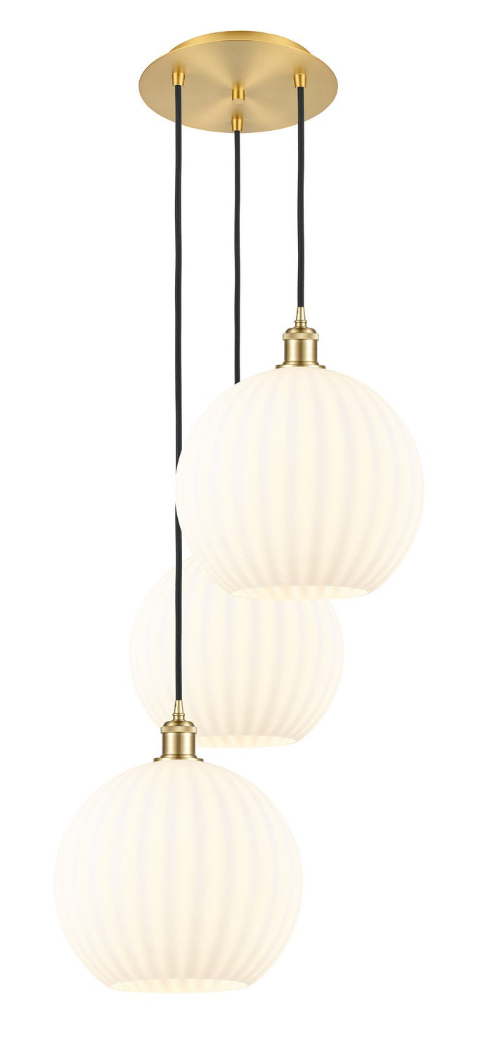 Innovations 113B-3P-SG-G1217-12WV LED Pendant, Satin Gold