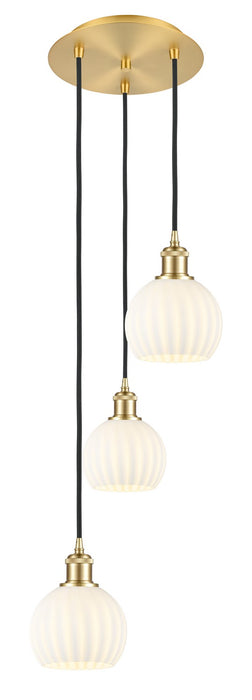 Innovations 113B-3P-SG-G1217-6WV LED Pendant, Satin Gold