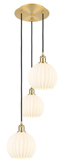 Innovations 113B-3P-SG-G1217-8WV LED Pendant, Satin Gold