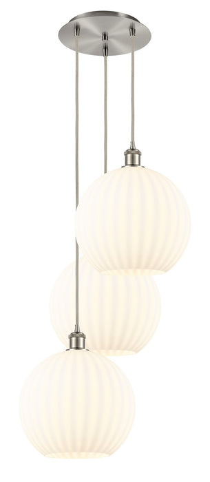 Innovations 113B-3P-SN-G1217-12WV LED Pendant, Brushed Satin Nickel