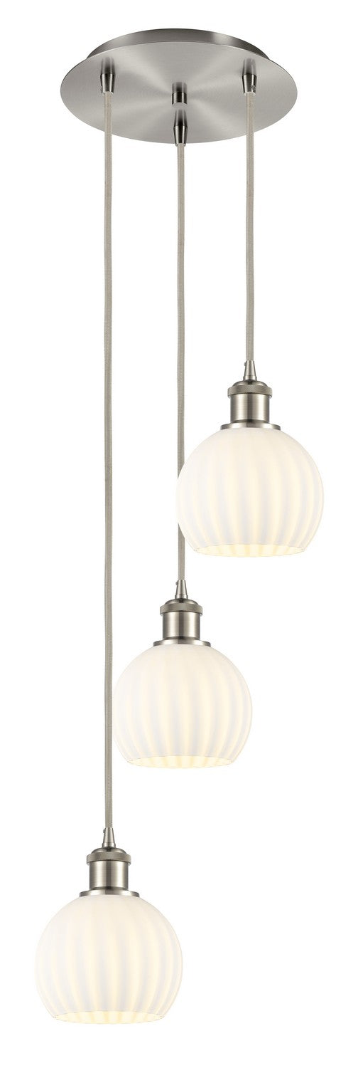 Innovations 113B-3P-SN-G1217-6WV LED Pendant, Brushed Satin Nickel