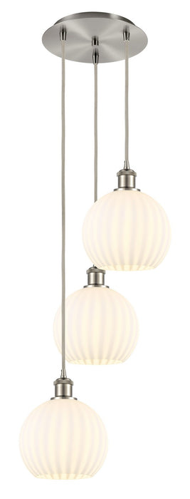 Innovations 113B-3P-SN-G1217-8WV LED Pendant, Brushed Satin Nickel