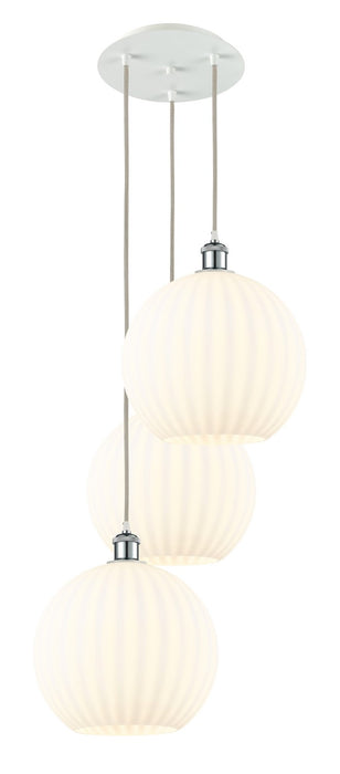 Innovations 113B-3P-WPC-G1217-12WV LED Pendant, White Polished Chrome