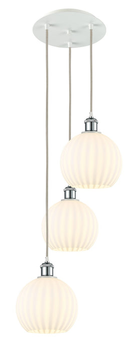 Innovations 113B-3P-WPC-G1217-8WV LED Pendant, White Polished Chrome