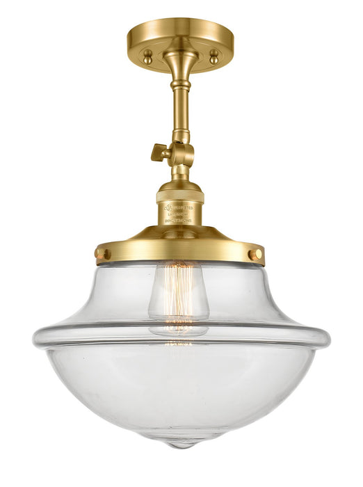 Innovations 201F-SG-G542 One Light Semi-Flush Mount, Satin Gold