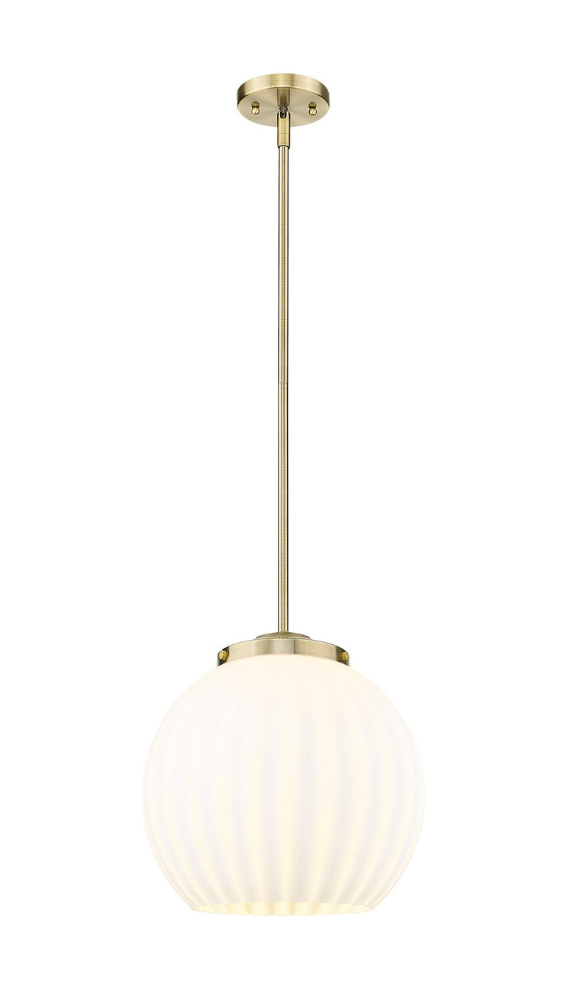 Innovations 221-1S-AB-G1217-14WV LED Pendant, Antique Brass