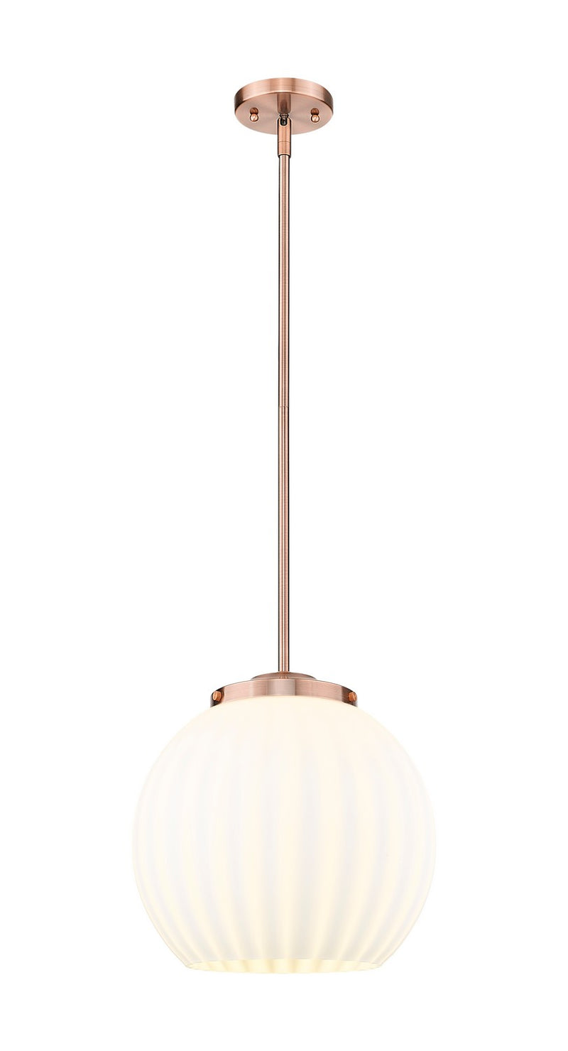 Innovations 221-1S-AC-G1217-14WV LED Pendant, Antique Copper
