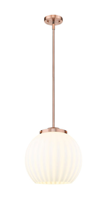 Innovations 221-1S-AC-G1217-14WV LED Pendant, Antique Copper
