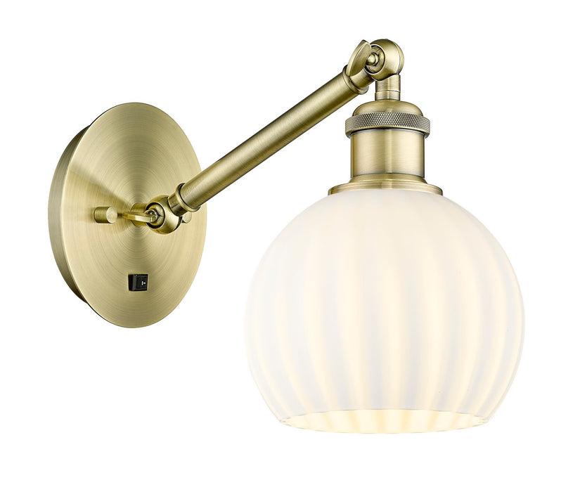 Innovations 317-1W-AB-G1217-6WV LED Wall Sconce, Antique Brass