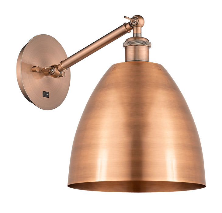 Innovations 317-1W-AC-MBD-9-AC LED Wall Sconce, Antique Copper