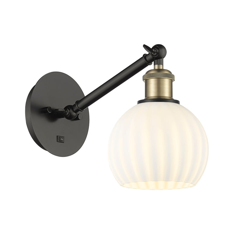 Innovations 317-1W-BAB-G1217-6WV LED Wall Sconce, Black Antique Brass