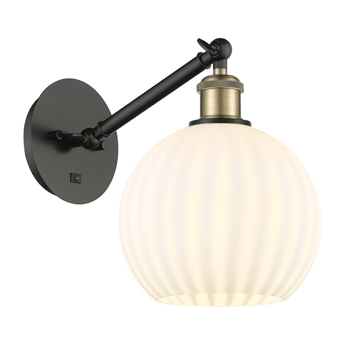 Innovations 317-1W-BAB-G1217-8WV LED Wall Sconce, Black Antique Brass