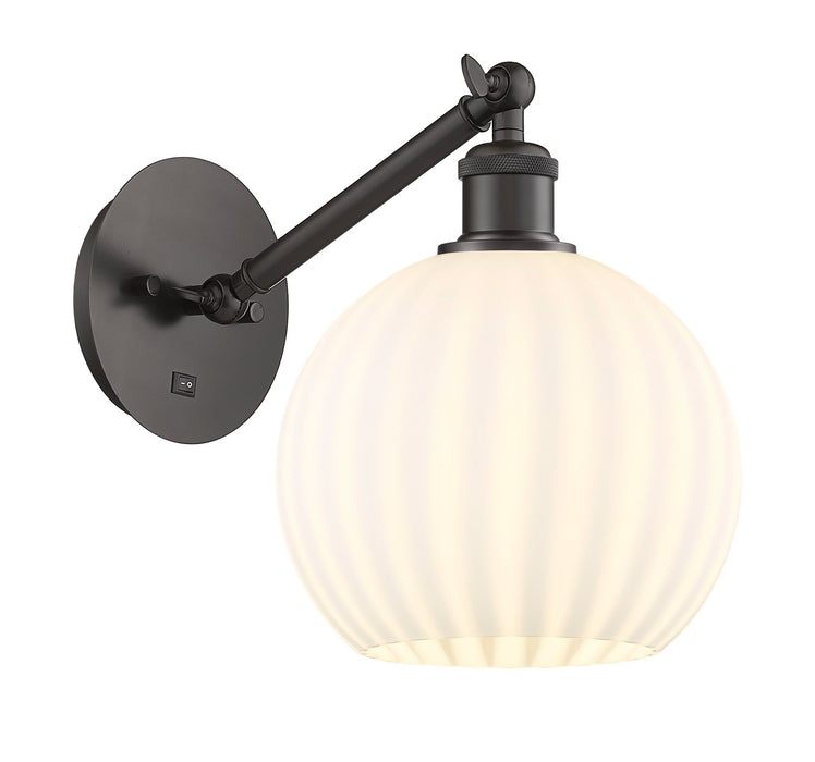 Innovations 317-1W-OB-G1217-8WV LED Wall Sconce, Oil Rubbed Bronze