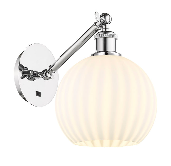 Innovations 317-1W-PC-G1217-8WV LED Wall Sconce, Polished Chrome