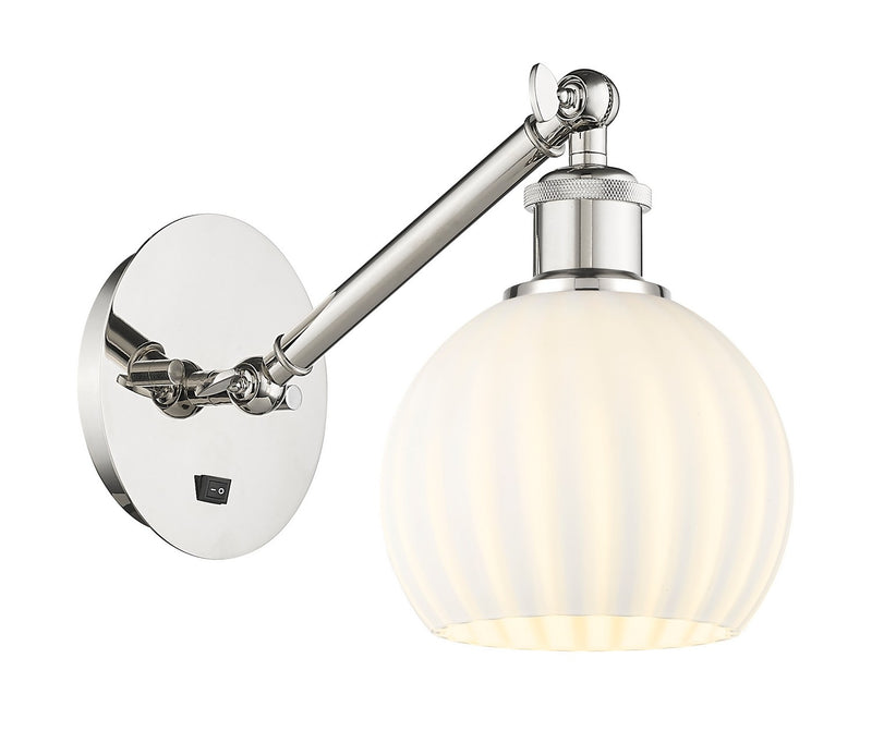 Innovations 317-1W-PN-G1217-6WV LED Wall Sconce, Polished Nickel
