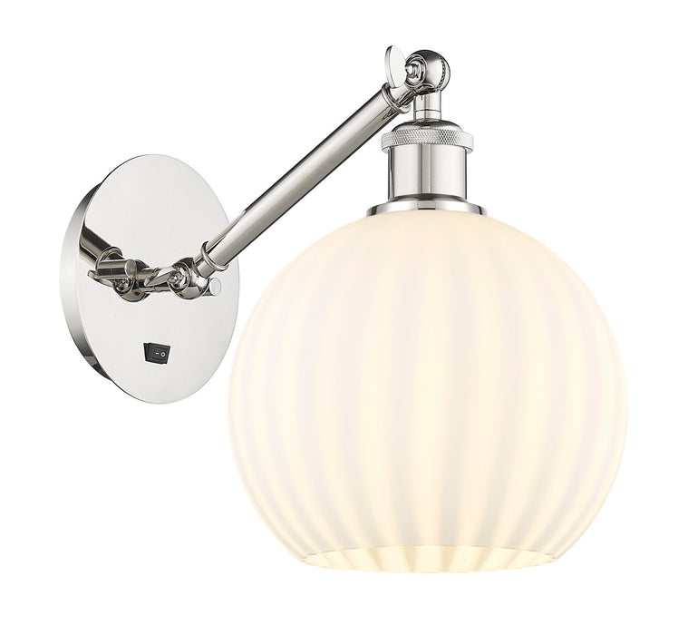 Innovations 317-1W-PN-G1217-8WV LED Wall Sconce, Polished Nickel