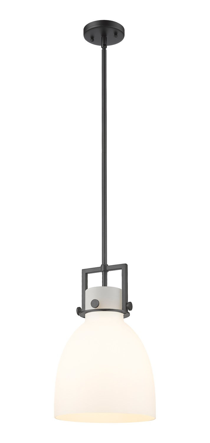 Innovations 411-1SM-BK-G412-10WH One Light Pendant, Matte Black