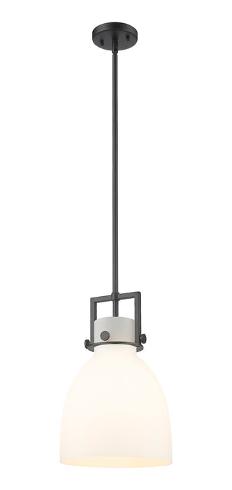Innovations 411-1SM-BK-G412-10WH One Light Pendant, Matte Black