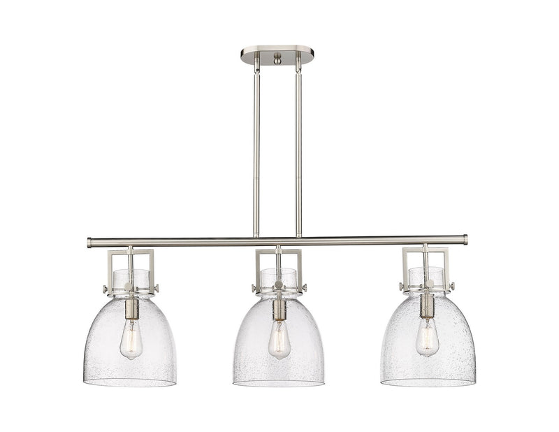Innovations 411-3I-SN-G412-10SDY Three Light Island Pendant, Satin Nickel