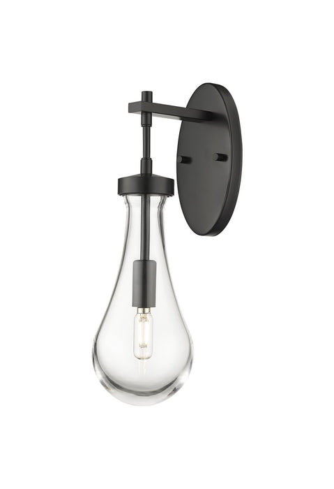 Innovations 451-1W-BK-G451-5CL LED Wall Sconce, Matte Black